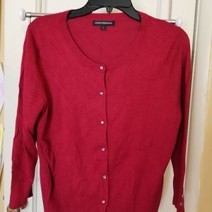 Red cardigan Express sz L